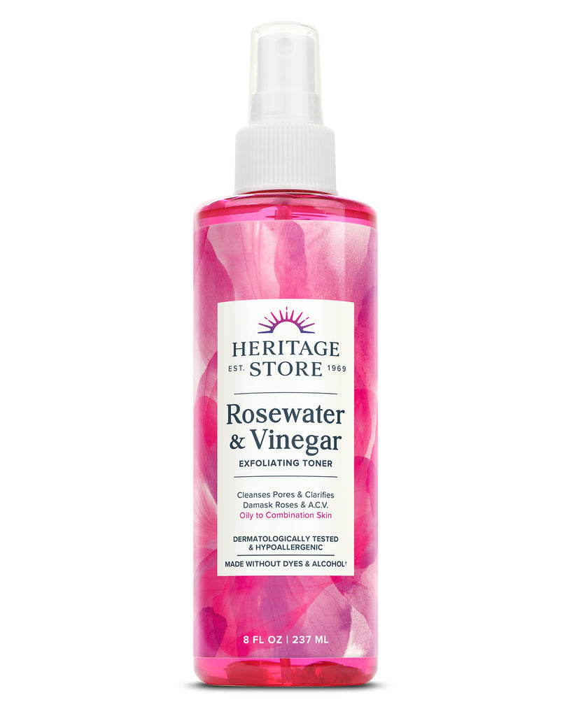 HERITAGE STORE  Rosewater & Vinegar Exfoliating Toner (237ml/8oz)