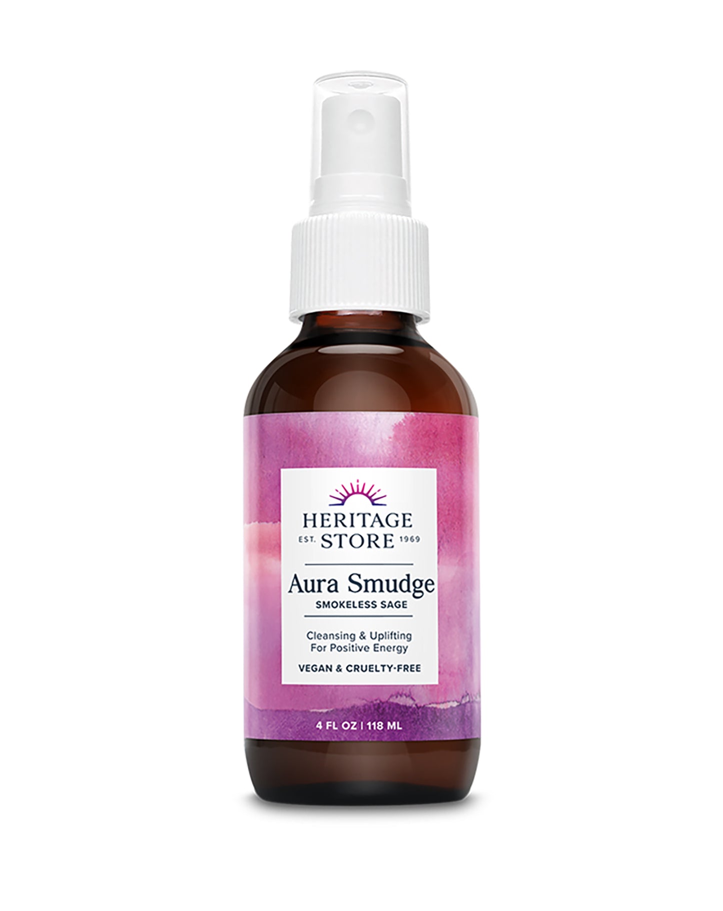 A 4 fl oz spray bottle of Heritage Store The Boy Bye Bundle for cleansing and uplifting.
