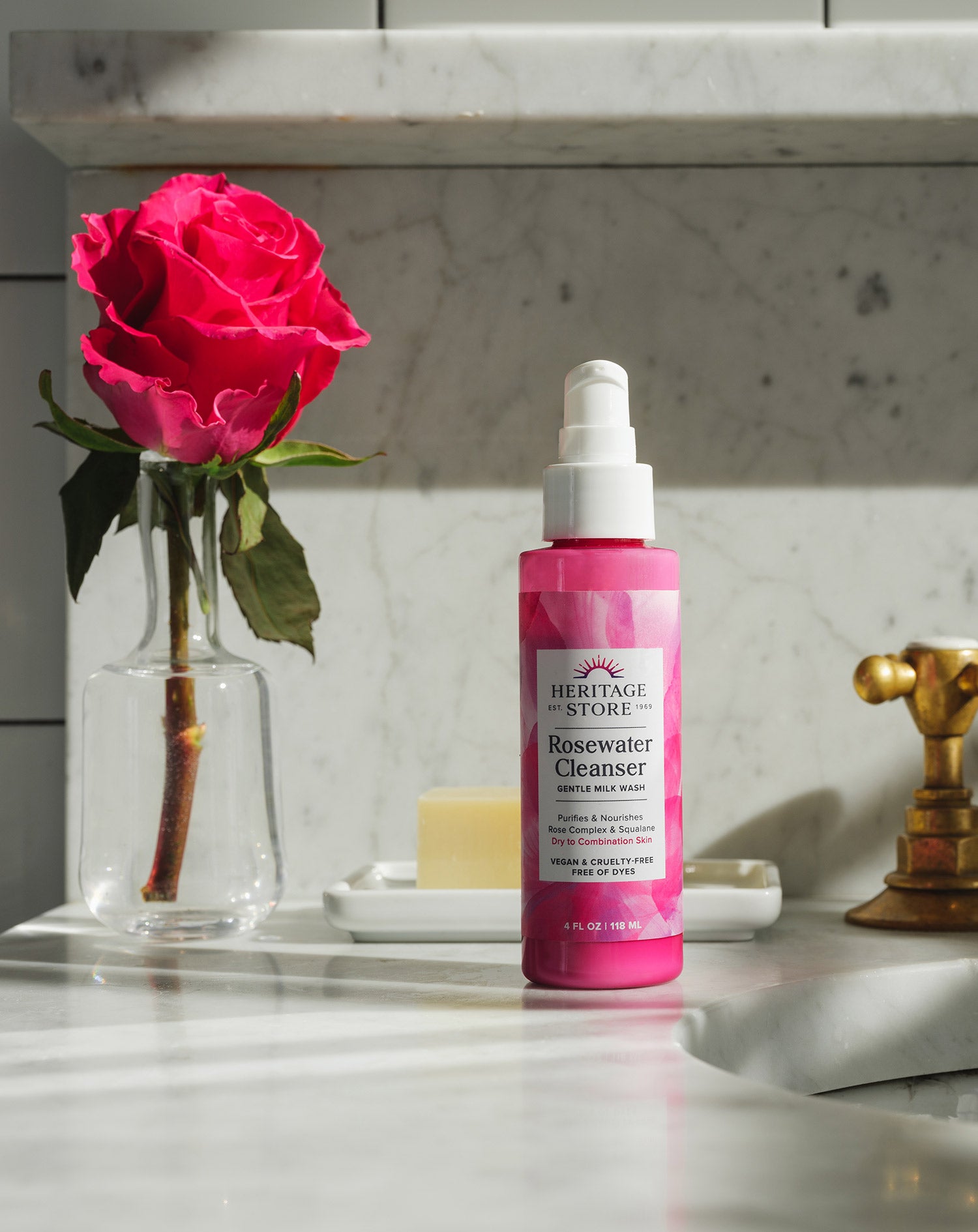 Rosewater Gentle Face Cleanser – Heritage Store